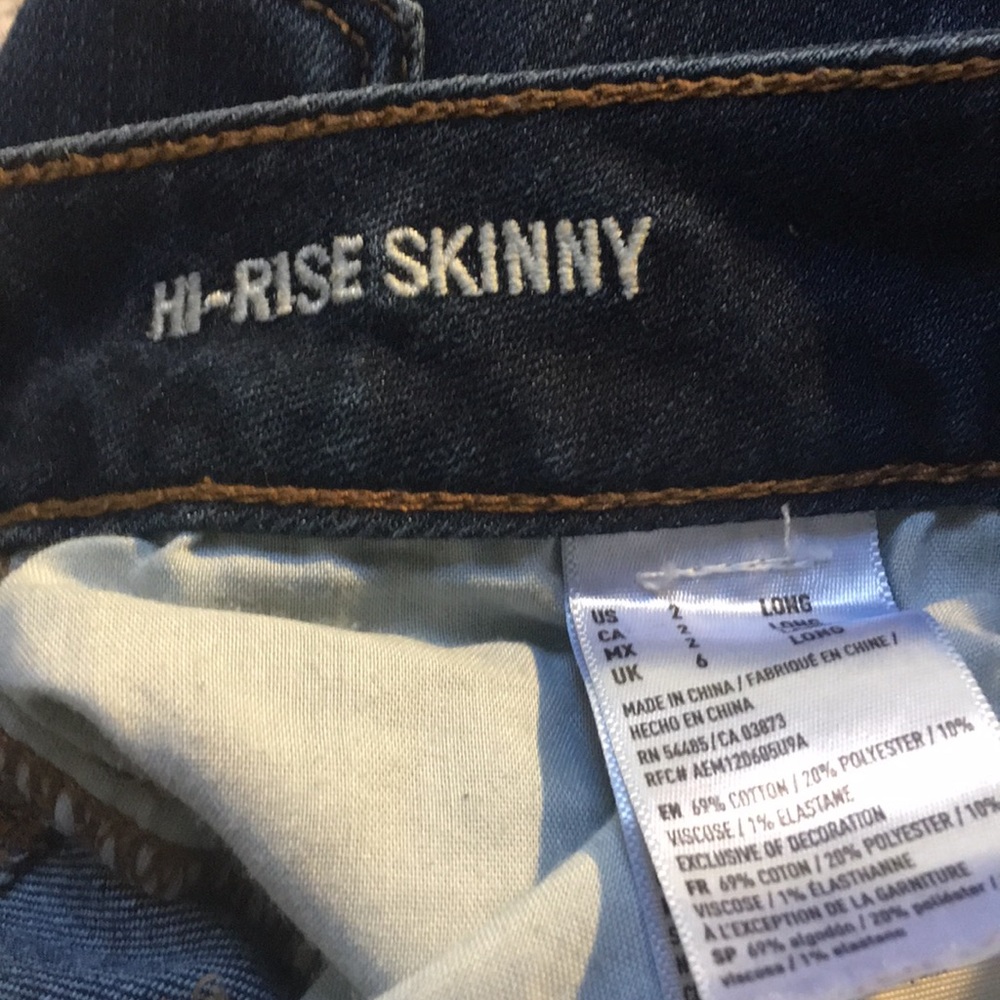 American Eagle High Rise Skinny Jeans 2L - Picture 4 of 4